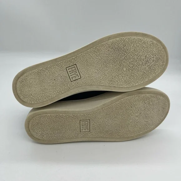 Frye Lena Harness High Top Sneakers Size 5.5 Black Suede Lace Up With Buckle - Picture 10 of 11